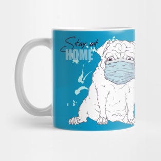 dog wearing mask - stay at home Mug